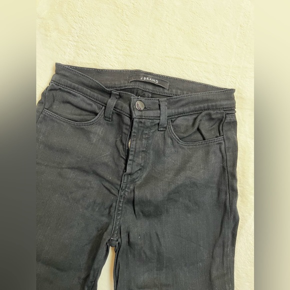 J Brand Black Waxed Canvas Skinny Jeans - Picture 2 of 4